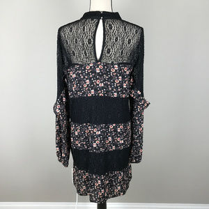 City Triangles Dresses - Women's City Triangle Dress Black and Floral XL City Triangles Dresses - Women's City Triangle Dress Black and Floral XL